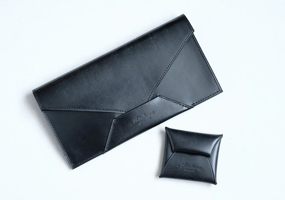 ありりんさま専用　CAFUNE ブラック 三つ折り財布 Kapon 二つ折り財布 メンズ レディース 本革 牛革 アニリン