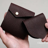 [Limited to 5 sets] Slim bi-fold wallet "Carriage" & slim coin purse "Undo" / Classico Buffalo