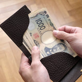 [Limited to 5 sets] Slim bi-fold wallet "Carriage" & slim coin purse "Undo" / Classico Buffalo