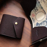 [Limited to 5 sets] Slim bi-fold wallet "Carriage" & slim coin purse "Undo" / Classico Buffalo