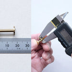 鍵をまとめる組ネジ(金具)は、全長1.8㎝(内寸1.5㎝)・棒の直径が3mmです。
