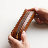 [Sold out] [TRUNK SHOW] Pen case "U-shape" Genuine leather zipper pen case