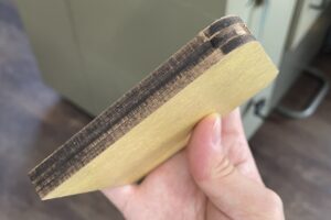 L字ファスナー財布の木枠の製作