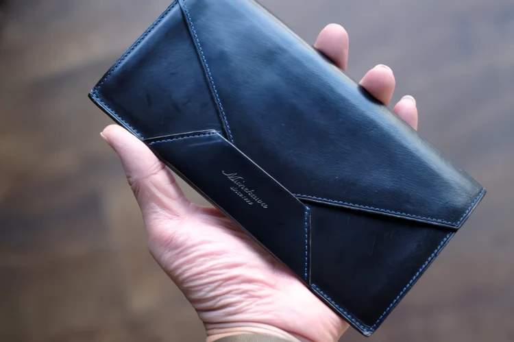 革製品Munekawa スタッフ使用の封筒方長財布 Encase